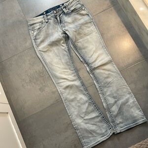 Miss Me sz 29 denim jeans mid to light wash bootcut low rise